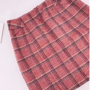 Wool, A-Line, Mini Skirt